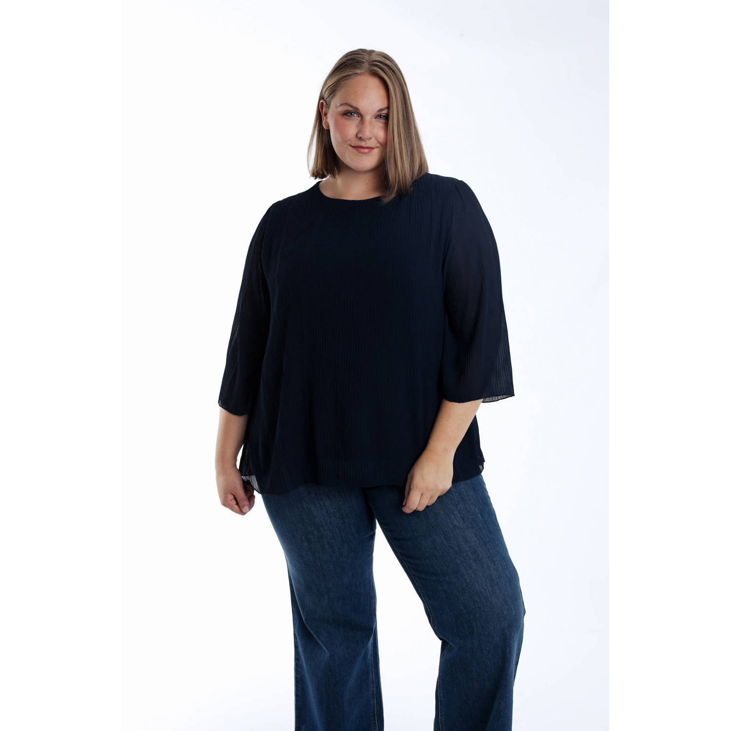 Paprika top donkerblauw
