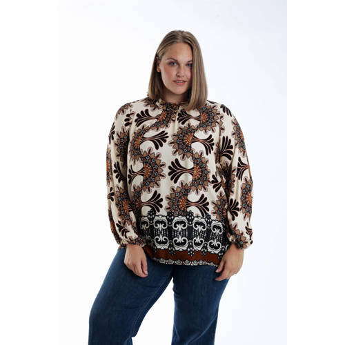 Paprika blousetop bruin afbeelding