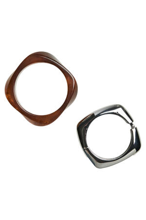 armband PCREGITTA - zilverkleurig (set van 2)
