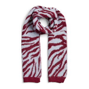 sjaal PCMYNTHE bordeauxrood/lichtblauw