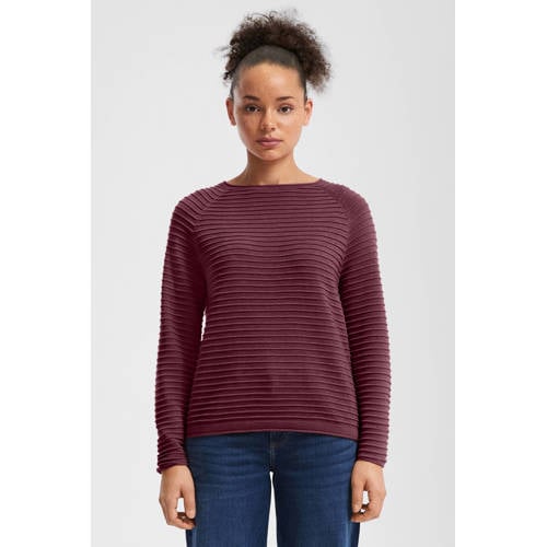 QS pullover trui donkerrood afbeelding