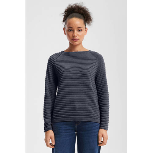 QS pullover trui donkerblauw afbeelding