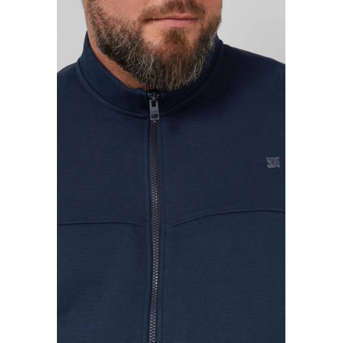 s.Oliver Big Size sweatvest donkerblauw afbeelding