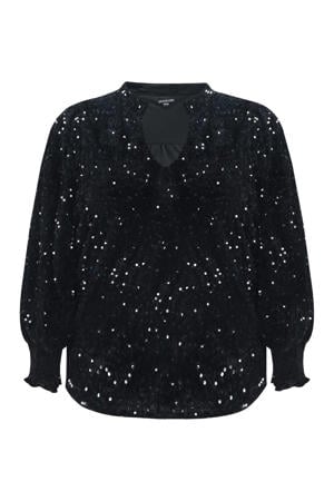 top zwart met pailletten
