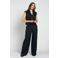 Spooq the label wide leg pantalon zwart met lurex