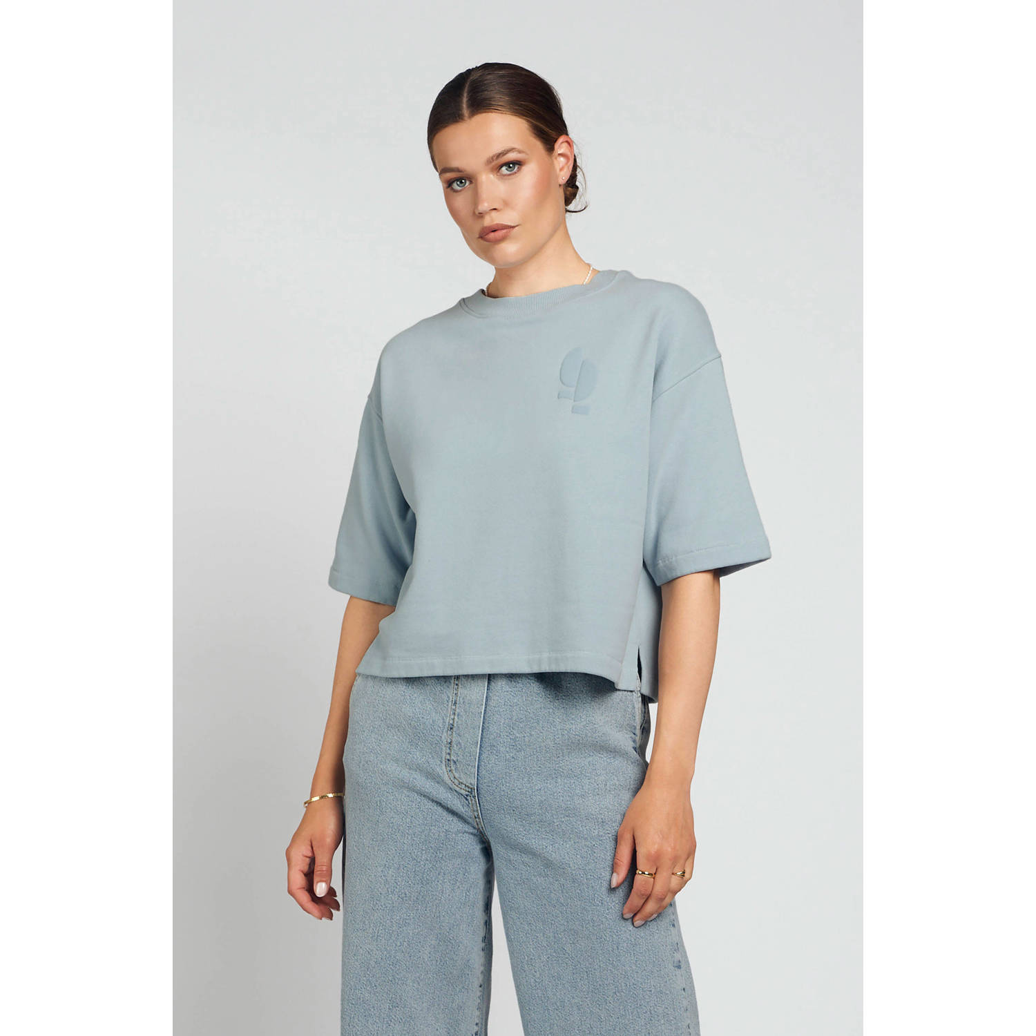 Spooq the label sweater t-shirt grijsblauw