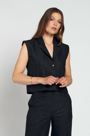 gilet zwart met lurex