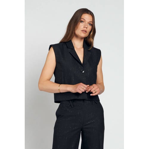 Spooq the label gilet zwart met lurex afbeelding