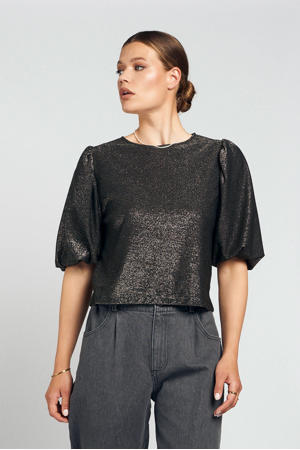 top zwart met lurex