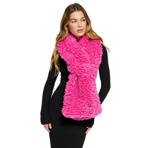 Kurt Geiger teddy sjaal Poppy roze afbeelding