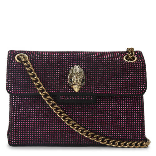 Kurt Geiger crossbody tas Mini Kensington met strass zwart/roze afbeelding