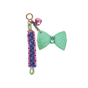 sleutelhanger Rope Charm met strass multi