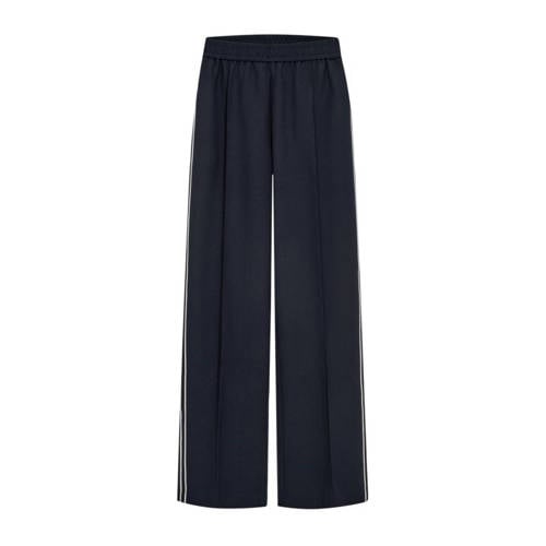 FREEQUENT wide leg regular waist broek donkerblauw afbeelding