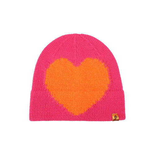 Kurt Geiger muts Heart fuchsia/oranje afbeelding