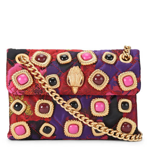 Kurt Geiger crossbody tas Mini Kensington met sierstenen rood/roze afbeelding