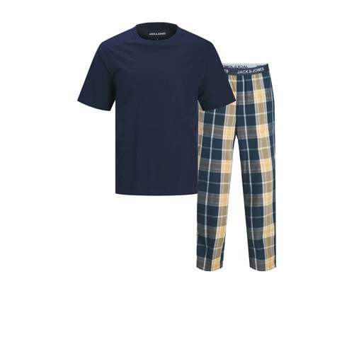 JACK & JONES pyjama JACLUCA donkerblauw/geel afbeelding