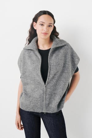 gebreid vest lichtgrijs
