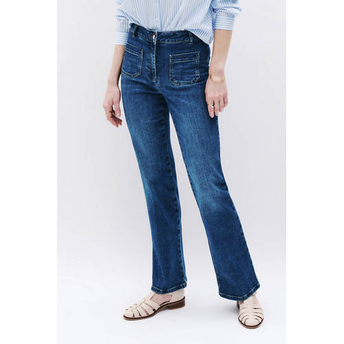 Caroll high waist bootcut jeans medium blue denim afbeelding