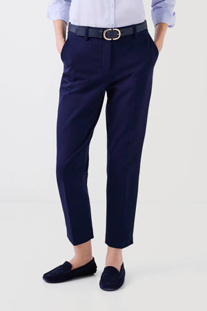 slim low waist broek donkerblauw