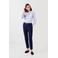 Caroll slim low waist broek donkerblauw