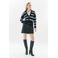 Caroll gestreepte gebreid vest met wol donkerblauw