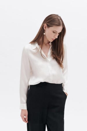 zijden blouse ivoor