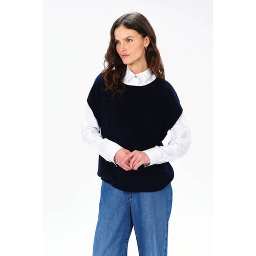 Caroll spencer met wol donkerblauw afbeelding