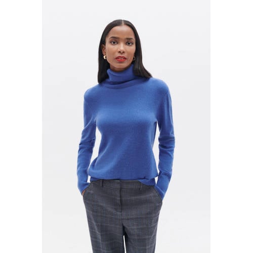 Caroll coltrui met wol blauw fijn gebreid afbeelding