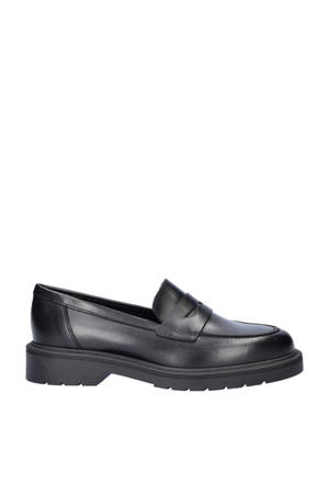 chunky leren loafers zwart