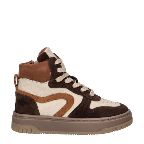 Nelson Kids leren sneakers bruin/beige afbeelding