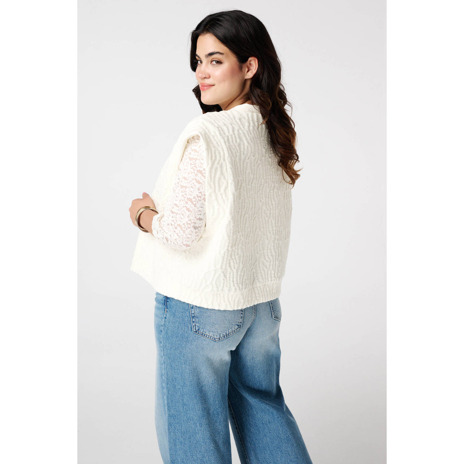 MS Mode gilet ecru