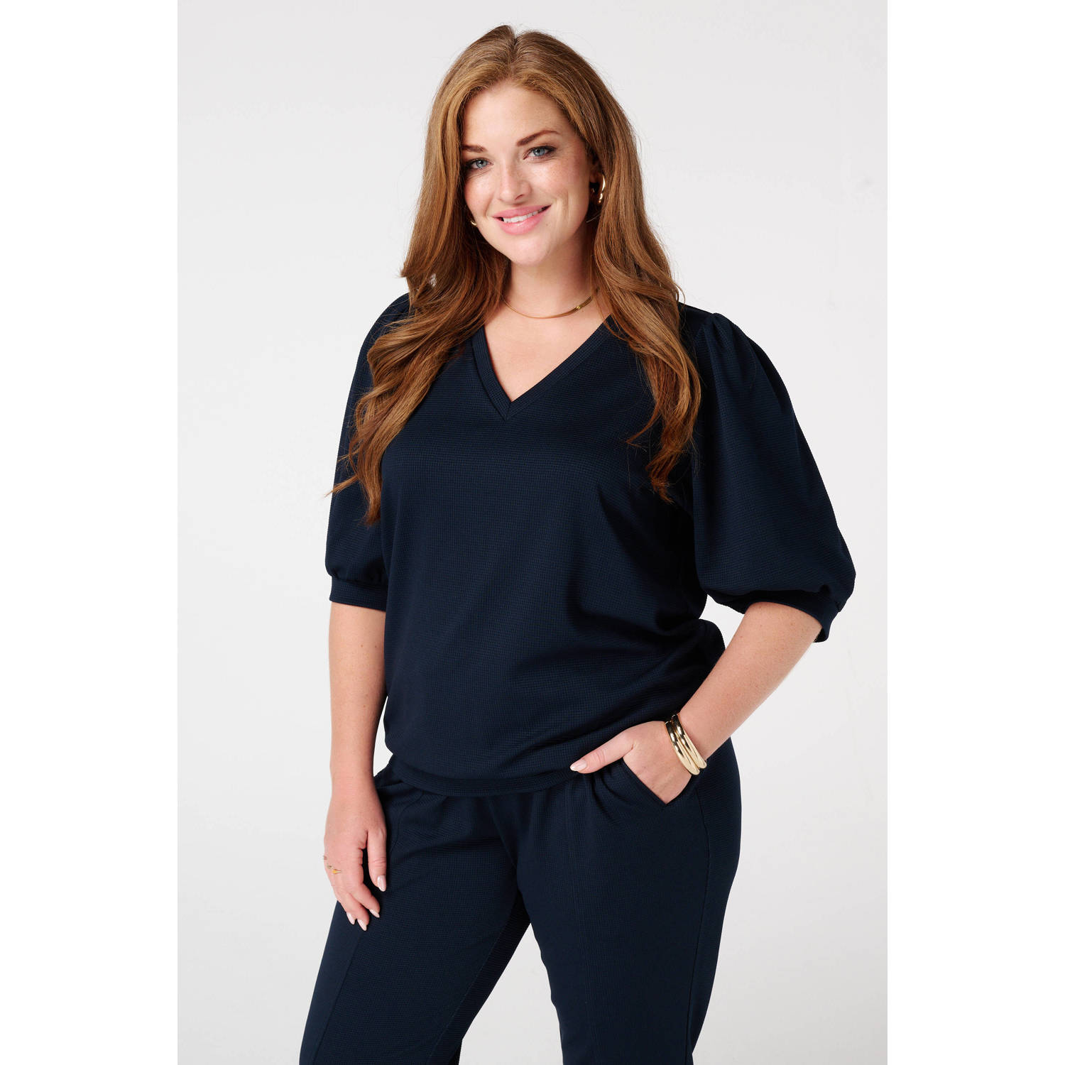 MS Mode top donkerblauw