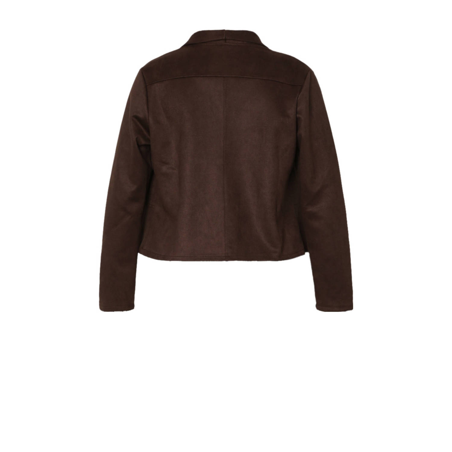 Paprika suede jasje donkerbruin