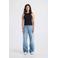 America Today low waist straight fit jeans light blue denim