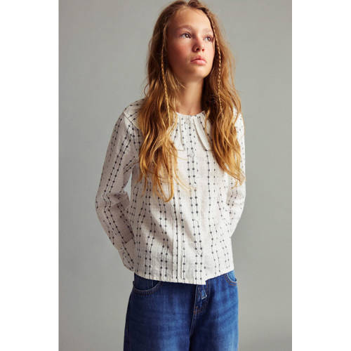 Mango Kids gebloemde blouse beige afbeelding