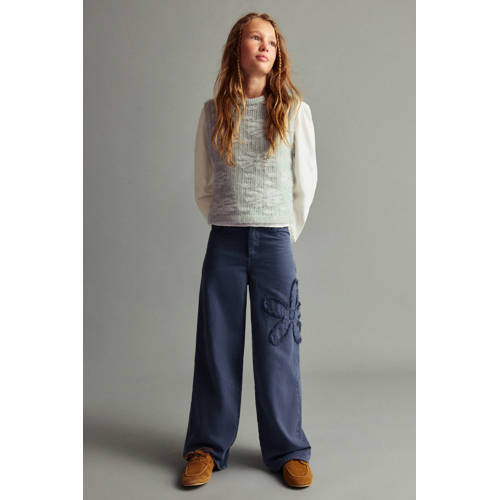 Mango Kids spencer lichtgroen grof gebreid afbeelding