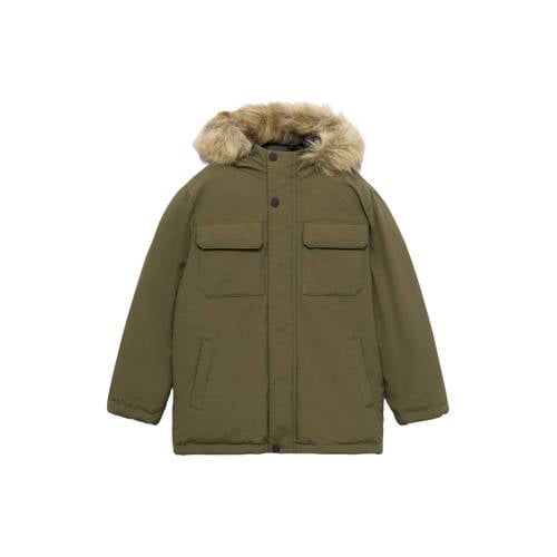 Mango Kids parka winter kaki afbeelding