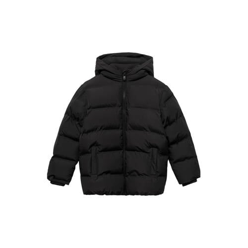 Mango Kids gewatteerde jas zwart afbeelding