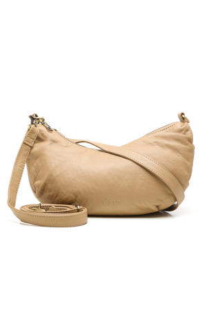 leren crossbody tas Bobby Banana beige