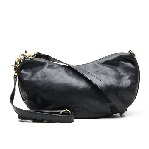 Chabo Bags leren crossbody tas Bobby Banana zwart afbeelding