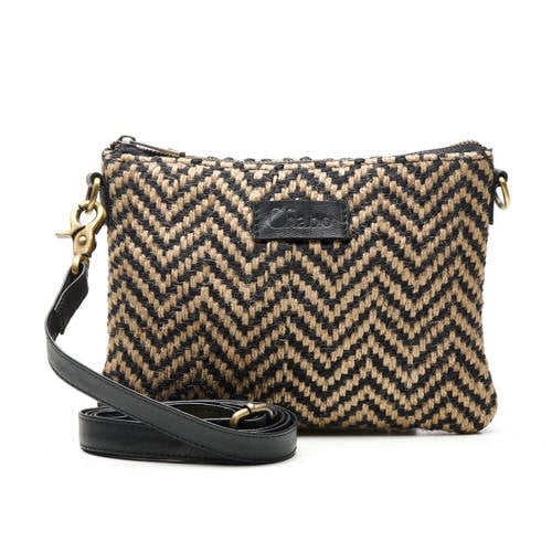 Chabo Bags leren crossbody tas Romio Jaquard zwart afbeelding