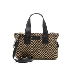 leren crossbody tas Romio Jaquard zwart