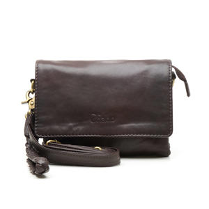 leren crossbody tas Borneo Style donkerbruin