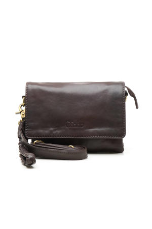 leren crossbody tas Borneo Style donkerbruin