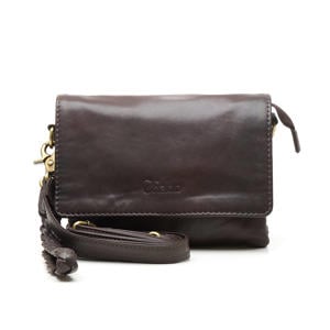 leren crossbody tas Borneo Style donkerbruin