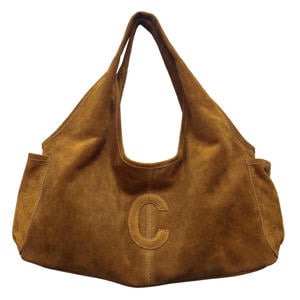 suède schoudertas Sophie Mini cognac