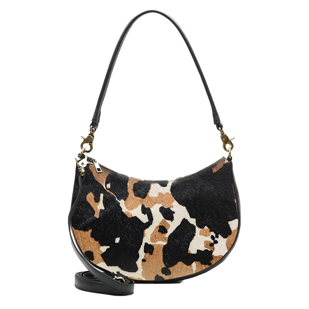 Chabo Bags leren schoudertas Crazy Cow bruin