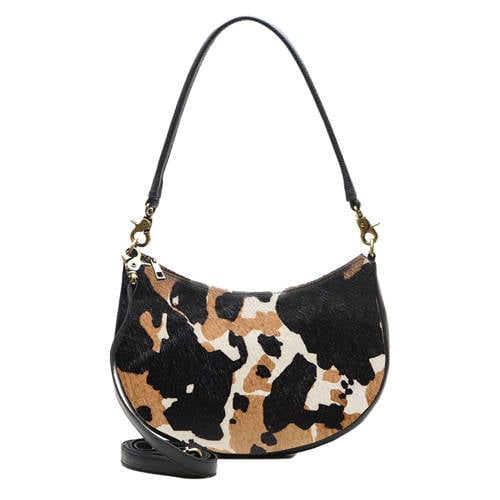 Chabo Bags leren schoudertas Crazy Cow bruin afbeelding