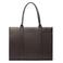 Manfield leren shopper donkerbruin