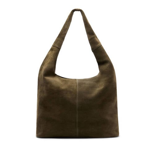 Manfield suede shopper olijfgroen afbeelding